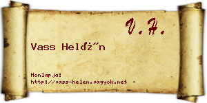 Vass Helén névjegykártya